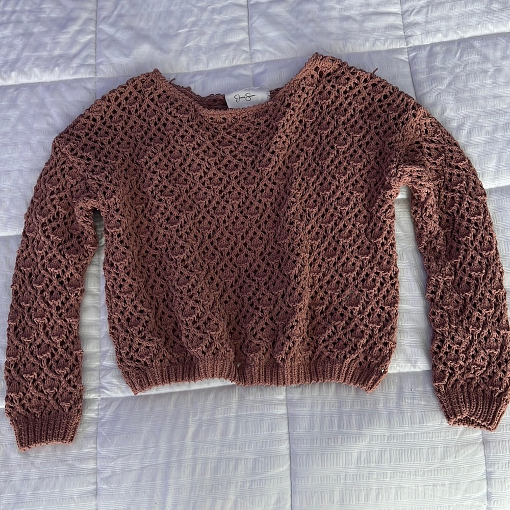 Blush Jessica Simpson polyester knit sweater